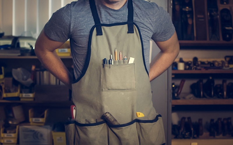 small business owner standing store